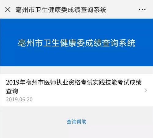 医师实践技能成绩查询